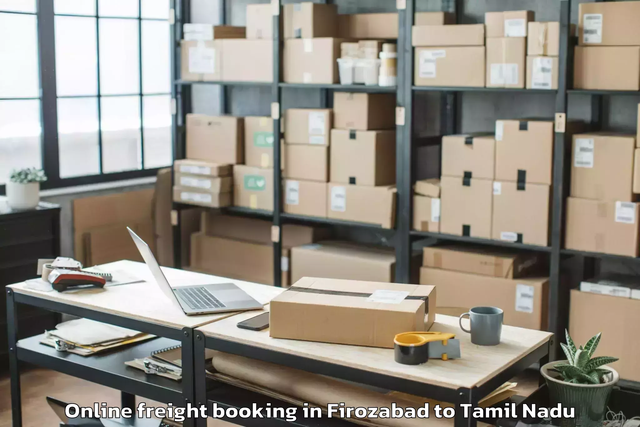 Trusted Firozabad to Punjai Puliyampatti Online Freight Booking